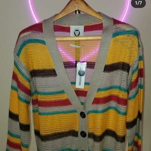 URBAN OUTFITTERS reggae rasta knit cardigan NWT